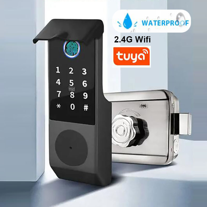 Smart Garden Door Lock - Kunci pintar Wifi Tuya, kunci keamanan