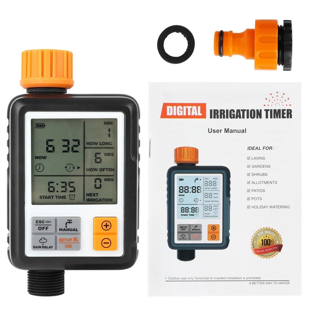 Smart Garden Timer - Pengatur Waktu Penyiraman Taman Elektronik, Layar