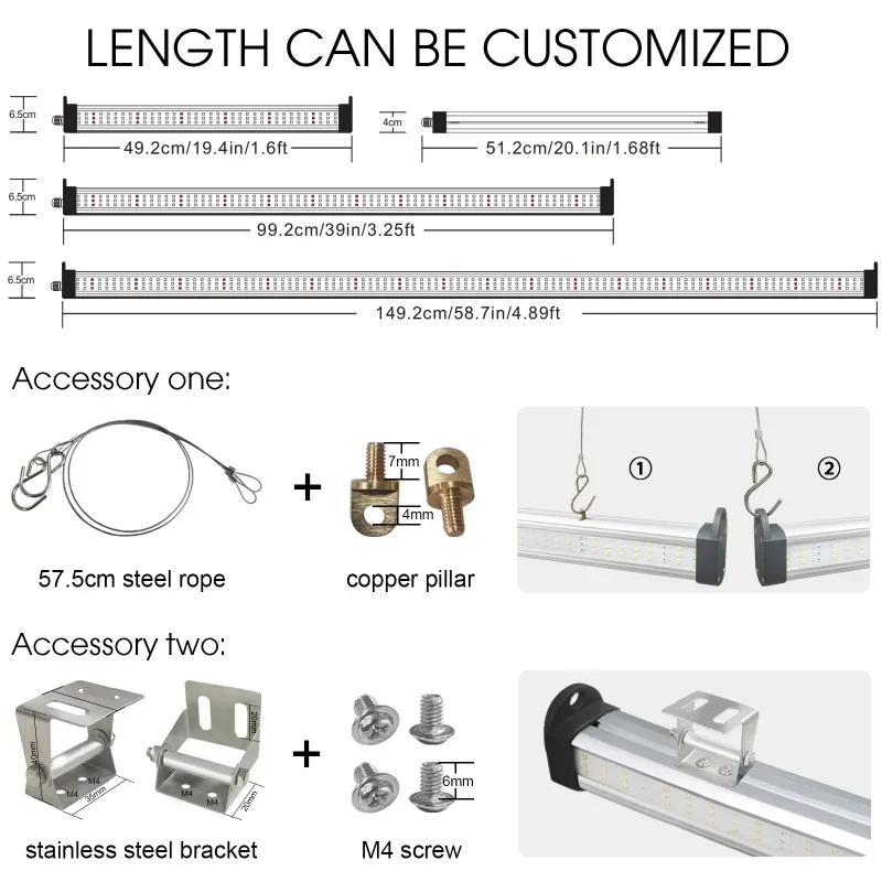 Lampu LED spektrum penuh hidro - Led Plant Light Strip ulasan dan harga