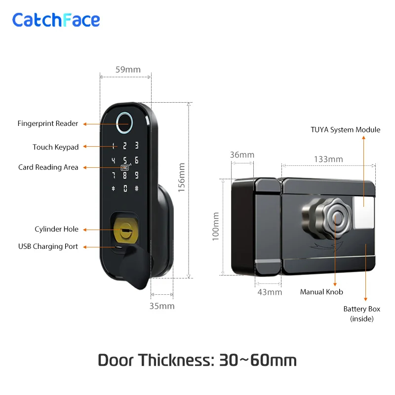 Kunci taman luar ruangan sidik - Smart Garden Door Lock ulasan dan harga