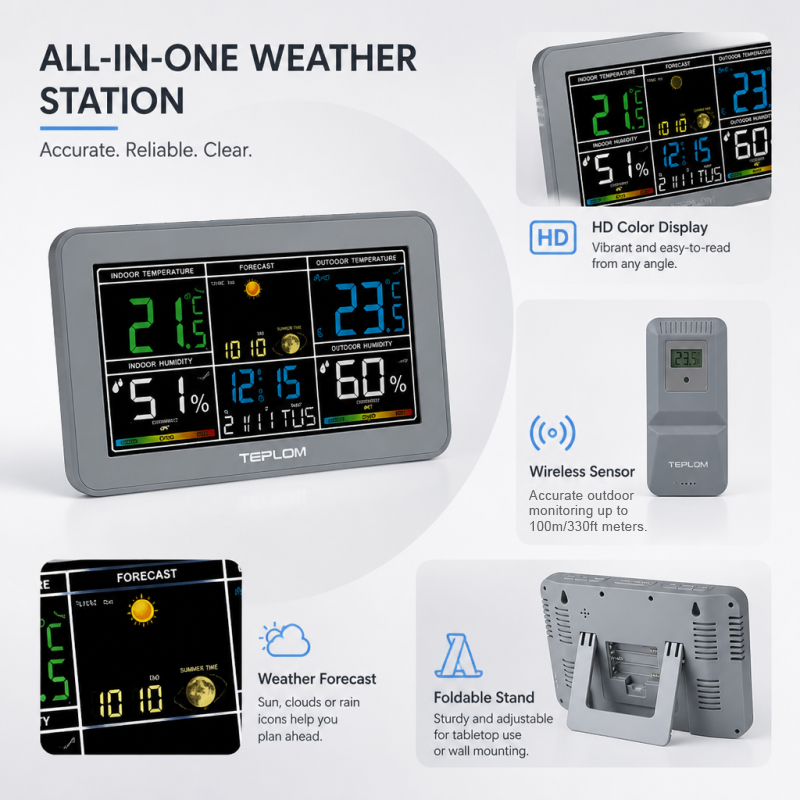 TEPLOM Stasiun Cuaca Digital M - Garden Weather Station ulasan dan harga