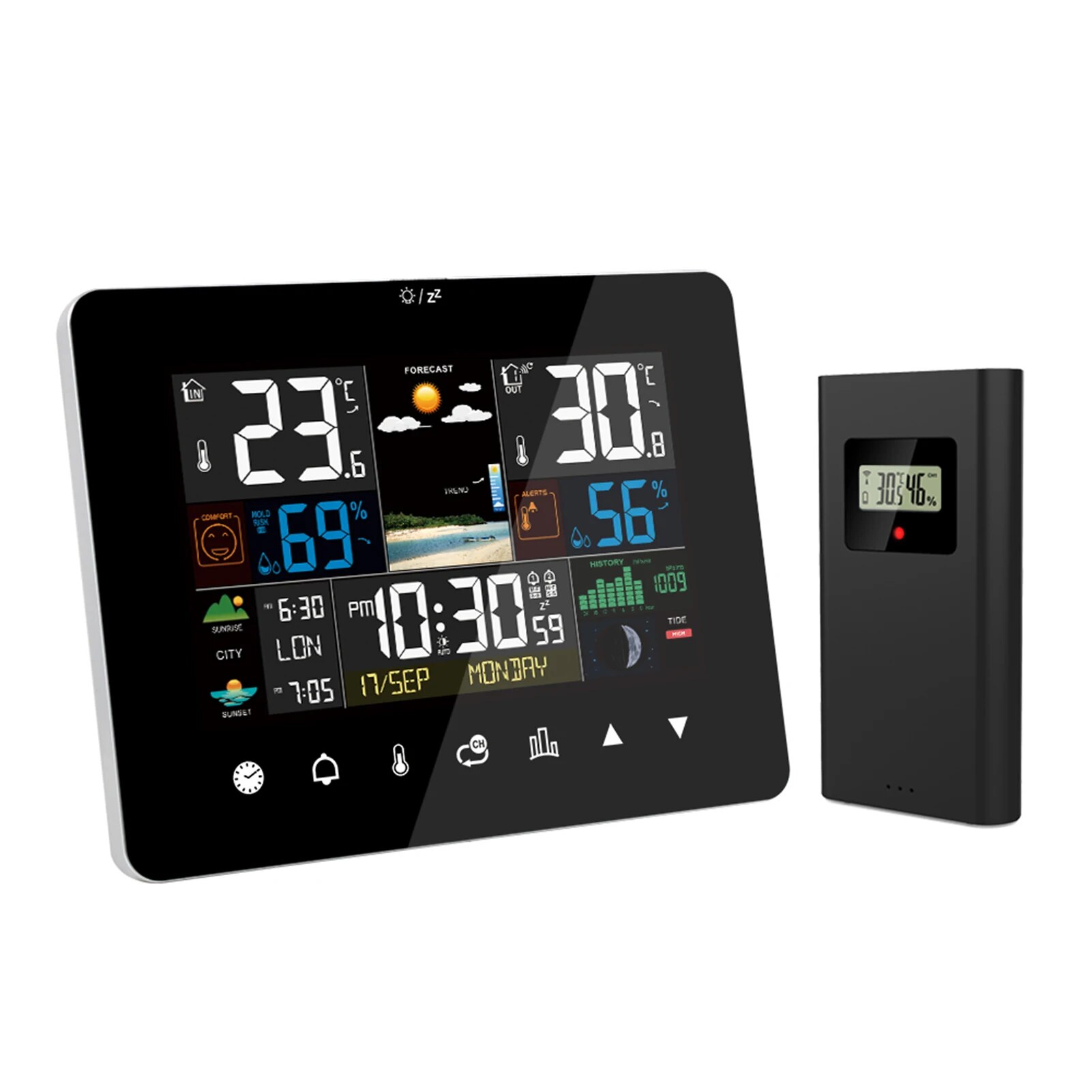 Termometer higrometer layar se - Garden Weather Station ulasan dan harga