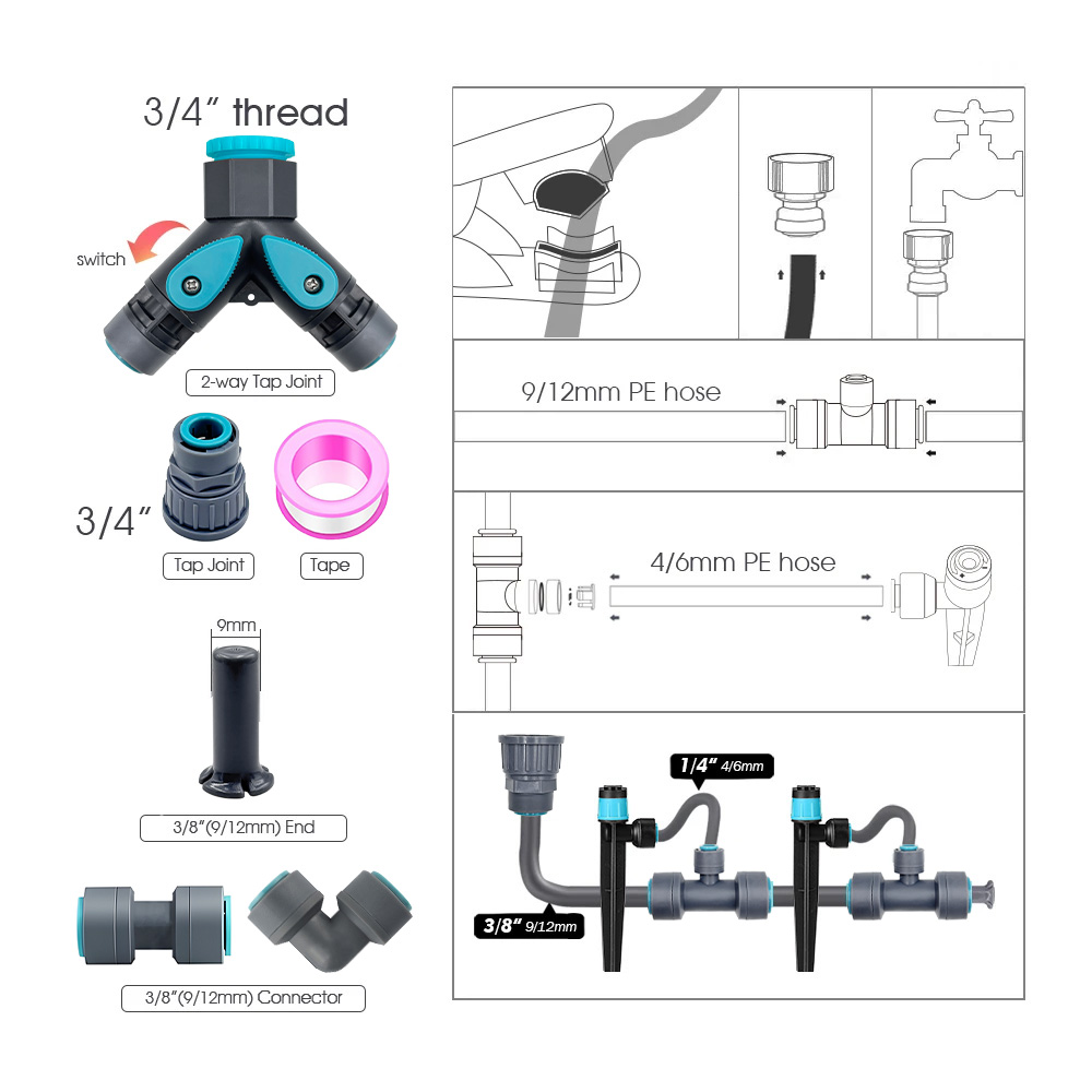 Sistem Irigasi Taman Bubbler 3 - Smart Garden Kitchen ulasan dan harga
