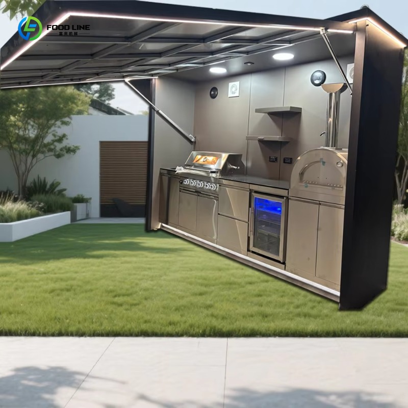 Kabinet dapur luar ruangan pin - Smart Garden Kitchen ulasan dan harga