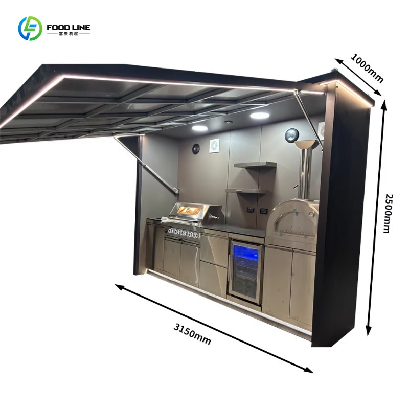 Kabinet dapur luar ruangan pin - Smart Garden Kitchen ulasan dan harga