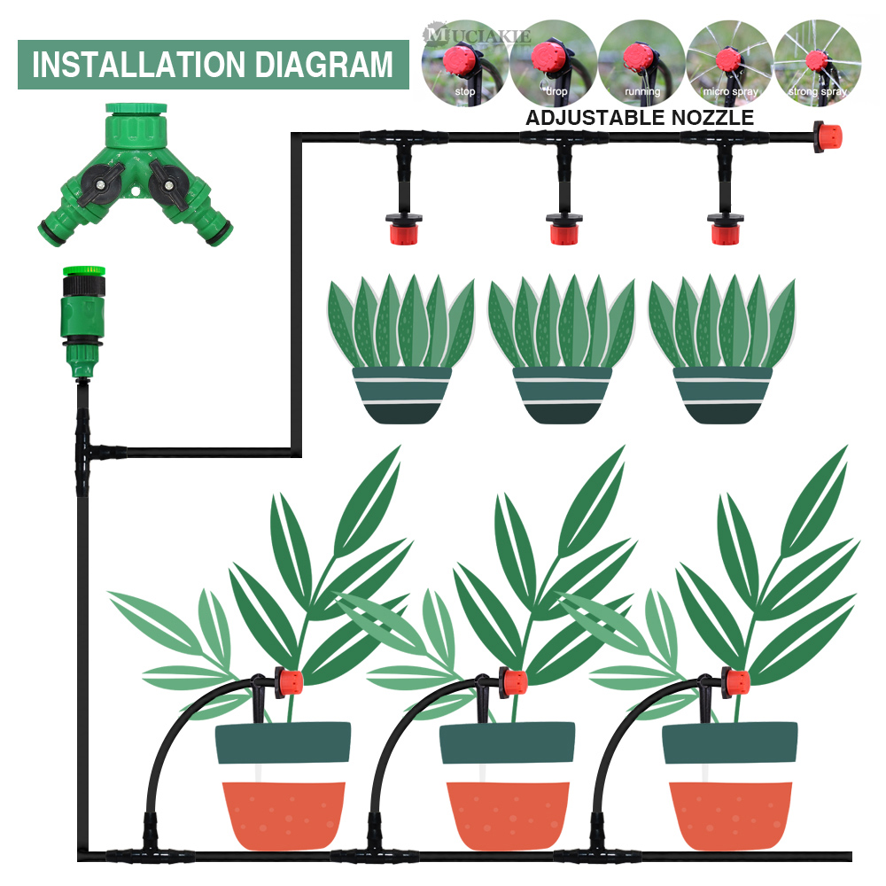 50-5M 1/4 inci selang dripper  - Smart Garden Hose Timer ulasan dan harga