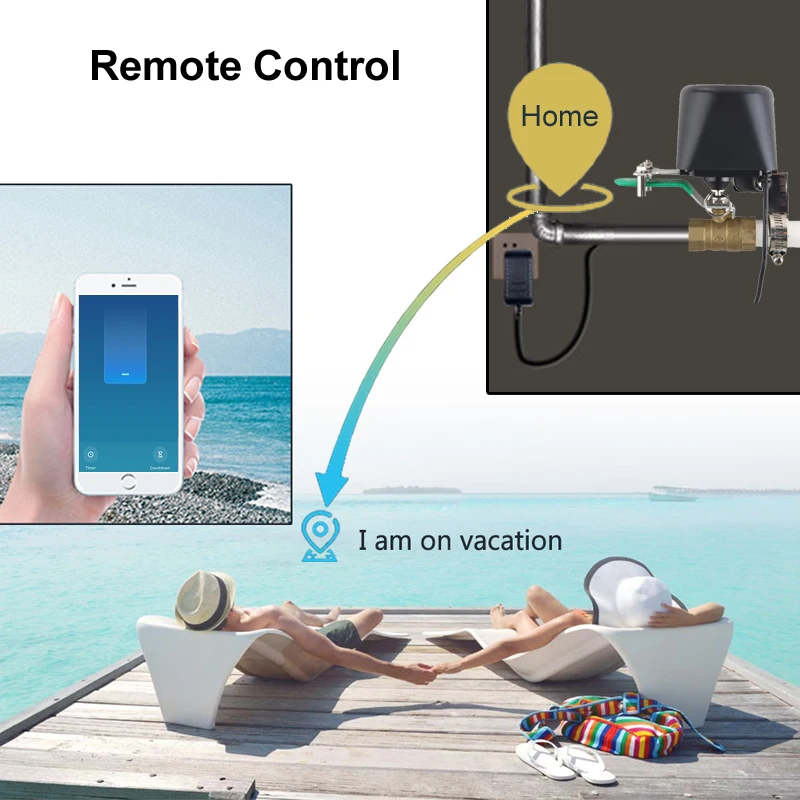 Katup Air WiFi Pintar Zigbee,  - Smart Garden Timer ulasan dan harga