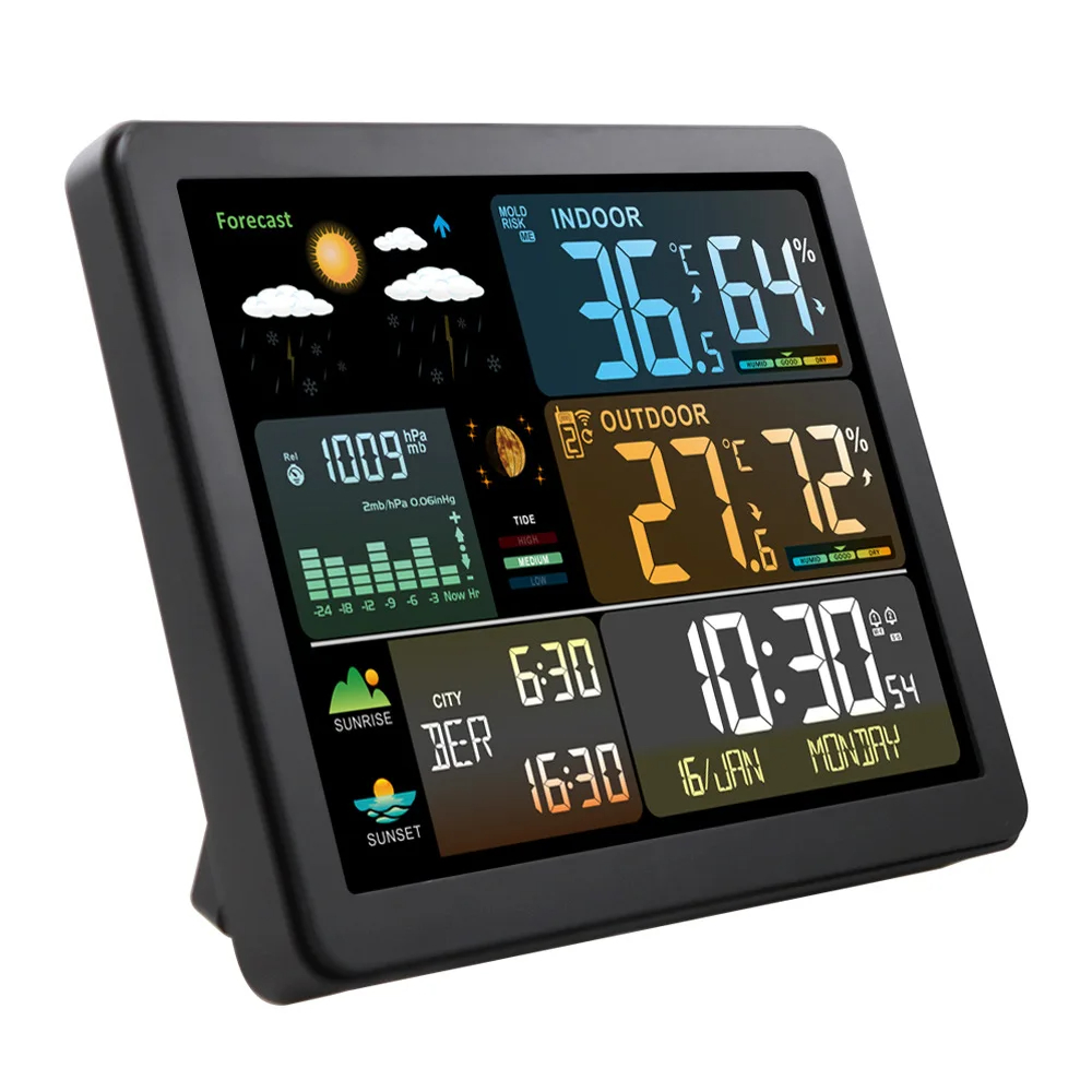 Jam meja elektronik nirkabel,  - Garden Weather Station ulasan dan harga