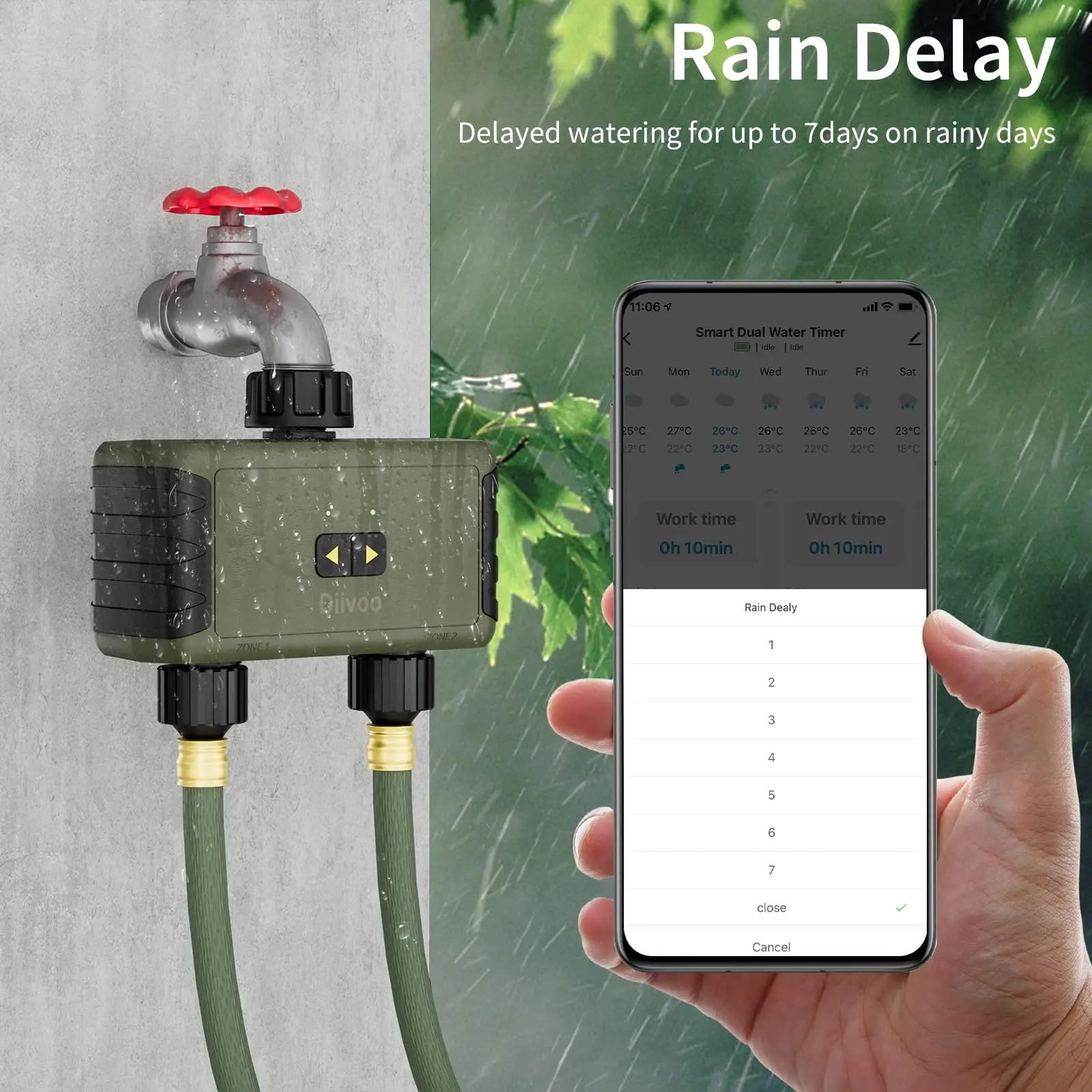 Diivoo Penyiram Otomatis denga - Smart Garden Hose Timer ulasan dan harga
